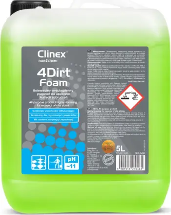 Detergjent çyndyrosës Clinex 4Dirt Foam, solucion i koncentruar, 5L, pa aromë