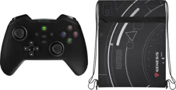 Set gamepad dhe çantë shpine Genesis MANGAN 400 NJG-2100, wireless, me Bluetooth, e zezë
