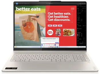 Laptop 2 në 1 Lenovo Yoga 7, 16" 2K Touch, Ryzen AI 5, 16GB RAM, 512GB SSD, ngjyrë Seashell