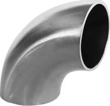 Tub këndor inox TurboWorks 90°, 42mm, trashësi 3.2mm, argjendtë