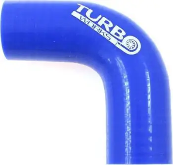 Tub silikoni kënd 90° TurboWorks, 38mm, blu