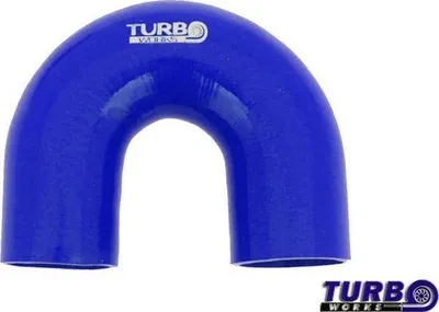 Tub silikoni TurboWorks Elbow 180°, 60mm, blu - 1