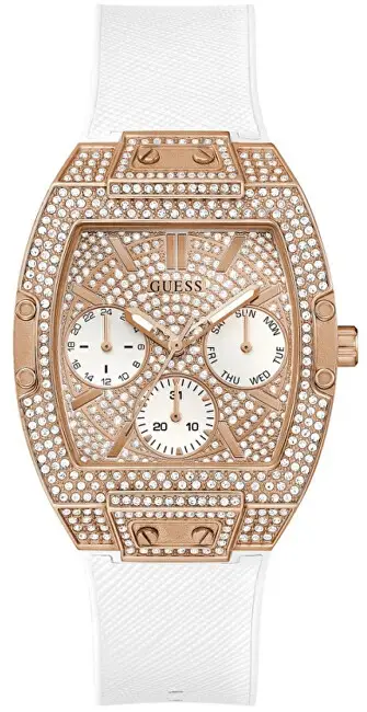 Orë për femra Guess Raven GW0105L3, e bardhë/ ari rozë