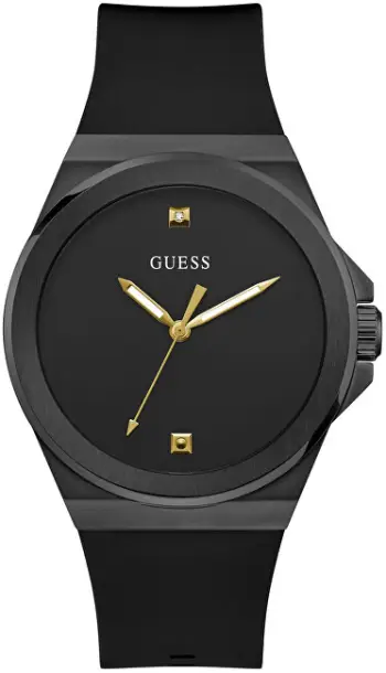 Orë për meshkuj Guess Vinyl GW0790G2, e zezë