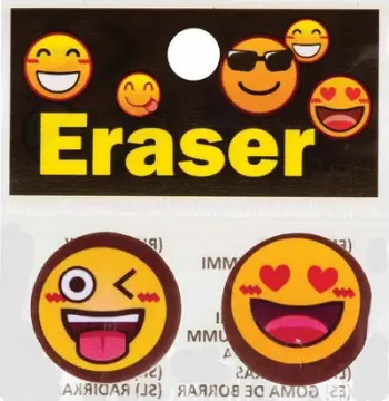 Goma rrumbullake Centrum Emojidex CE87009, 25mm, set 2 copë, shumëngjyrëshe