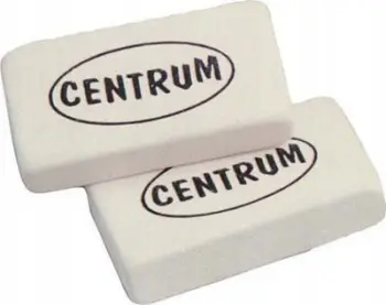 Gomë fshirëse Centrum, 40x20x10mm, e bardhë