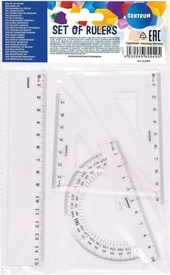 Set gjeometrik Centrum 80949, plastik, 15cm