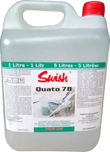 Dezinfektues pastrues Swish Quato 78 Plus, gati për përdorim, 5L, transparent