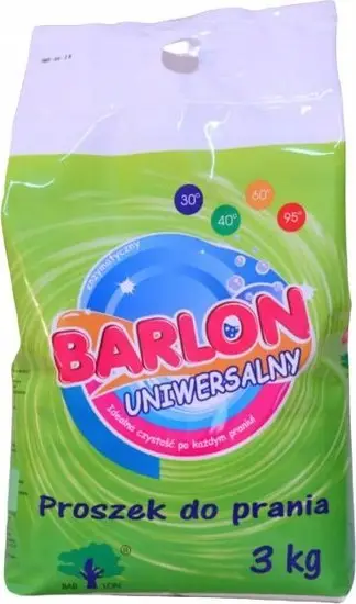 Detergjent pluhur rrobash Barlon Universal, 3 kg, për rroba të bardha dhe me ngjyra