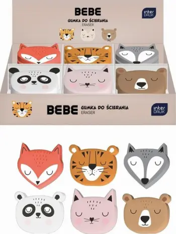 Set goma Interdruk BB Friends, 24 copë, shumëngjyrëshe