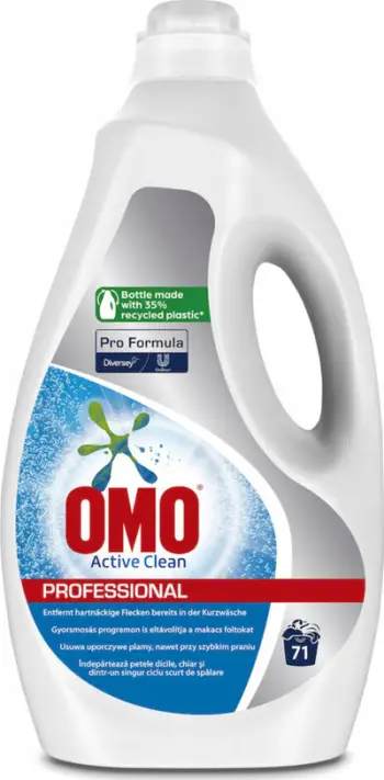 Detergjent rrobash Omo Professional Active Clean, lëng, 5L