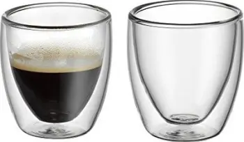 Set gotash espresso WMF Kult, xham me mure të dyfishta, 2 copë, transparent