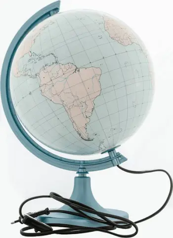 Glob edukativ Globe 250 Contour, 25cm, me ndriçim, i bardhë