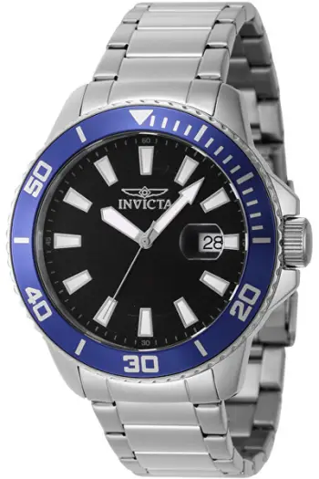 Orë për meshkuj Invicta Pro Diver Quartz 46064, e argjendtë