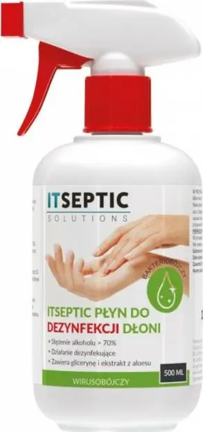 Dezinfektues duarsh Itseptic Hand Disinfection Liquid, 500ml, me aloe dhe glicerinë