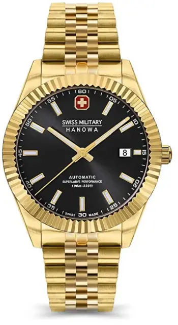 Orë për meshkuj Swiss Military Hanowa Diligenter Automatic SMWGL0002110, e artë