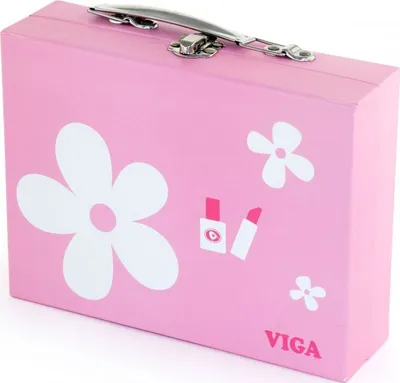 Set grimimi druri për fëmijë Viga 50531, valixhe me aksesorë loje, rozë - 3