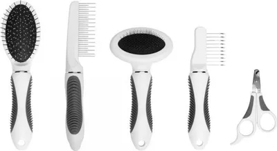 Set groomimi për mace CATIT 2.0 Longhair, për qime të gjata, me furça dhe prerës thonjsh, i bardhë - 3