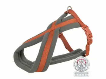 Set hamor me qafore dhe zinxhir Trixie Premium Touring, XS, 30-55 cm, 1.5 cm, ngjyrë ndryshk