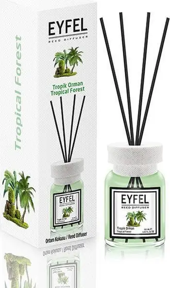 Difuzer aromatik EYFEL Tropical Forest, 120ml, me shkopinj druri