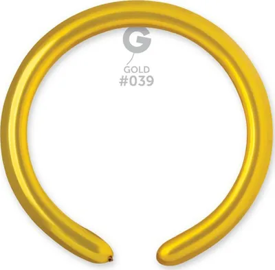 Tuba balonash Gemar DM4, 100 copë, 2", ngjyrë ari - 1