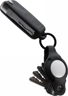 Organizues çelësash KeySmart Air FKM, për Apple AirTag, silikon, i zi