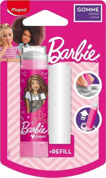 Gomë Maped Barbie Stick, mekanizëm rrotullues, rozë