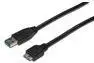 Digitus Kabllo USB USB-A – microUSB 1 m, e zezë (AK300116010S)