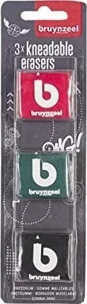Gomë modeluese Bruynzeel Kneaded Erasers, set 3 copë, shumëngjyrëshe - 1