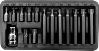 Set i mjeteve për punë Proline 10741, 3/8'', T20-T55, 15 copë