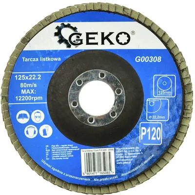 Disk bluarës GEKO Flap Disc 125mm, granulë P120, kafe - 1