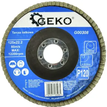 Disk bluarës GEKO Flap Disc 125mm, granulë P120, kafe