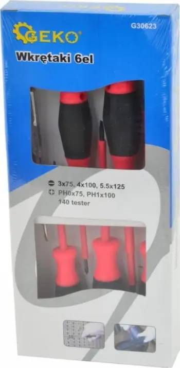 Set kaçavidash të izoluara GEKO, 6 copë, me testues