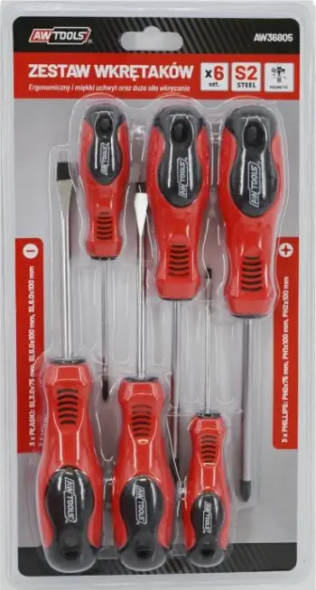 Set kaçavidash AWTools S2 AW36805, 6 copë, çelik S2 CR-V