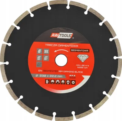 Disk diamant prerës Awtools Diamond Blade 400mm, segmentuar, për beton dhe gur - 1