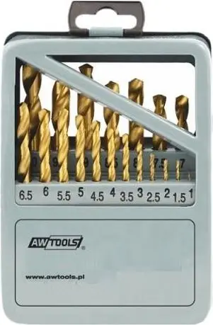 Set i shpueseve metalike për turjelë AWTools, titan, 19 copë