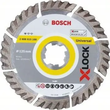 Disk diamant për beton Bosch X-LOCK, 125mm, Standard for Universal