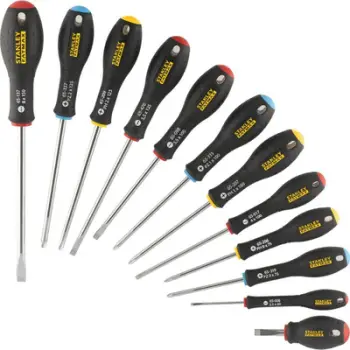 Set kaçavidash Stanley FatMax, 12 copë, çelik krom vanadium, multikolor