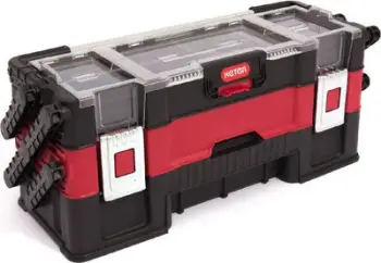 Organizues veglash Curver Tool Organizer Canti Trio, 3 nivele, plastikë rezistente, i zi e kuq