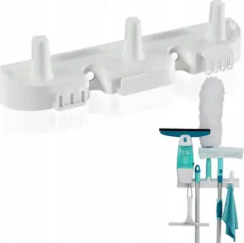 Organizues muri Leifheit Click System 52111, 3 mbajtëse, 3 grepa, gri