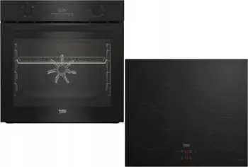 Set inkaso Beko BBSE17300B, furrë konveksioni 72L A, pianurë induksioni 4 zona, i zi