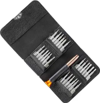 Set kaçavidash precize AMiO, 25 copë, 24 maja çeliku inoksi, me kuti