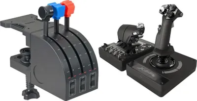 Set joystick Logitech G Saitek Pro Flight Throttle Quadrant + G X56 Hotas, USB, i zi - 1