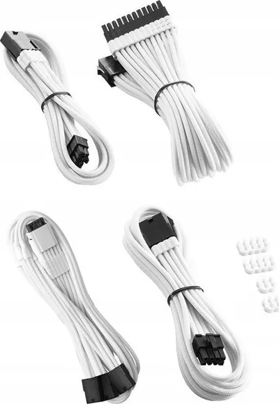 Set kabllo zgjatëse CableMod Pro ModMesh 12VHPWR StealthSense, për GPU, e bardhë - 1