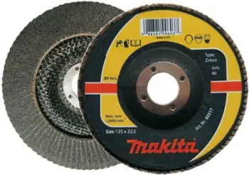 Disk bluarës Makita P-65492, flap zircon, 40 grit, 125mm