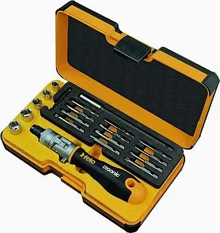 Set kaçavidash Felo ERGONIC K BOX, 20 pjesë, dorezë rrotulluese, shumëngjyrësh