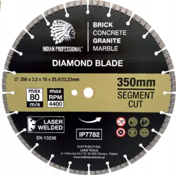 Disk diamant GCS Blade Professional Indian Turbo Cutting, 350 mm, për beton dhe gur
