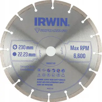 Disk diamant prerës Irwin IW8087106, 230mm, vrimë 22.23mm