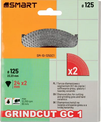 Disk diamant SMART365 2 në 1, prerje dhe bluarje, 125mm - 5