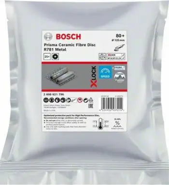 Disk fibër për metal Bosch X-LOCK R781, 125mm, grit 80, set 25 copë